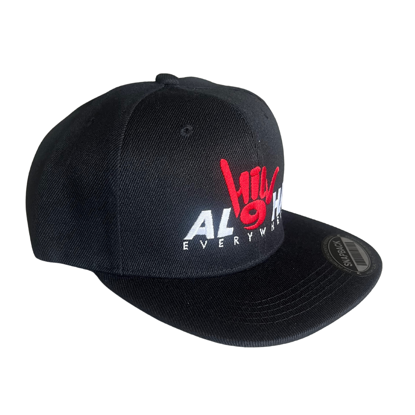 HILV9 Aloha Everywhere Snapback Black Red and White Hat