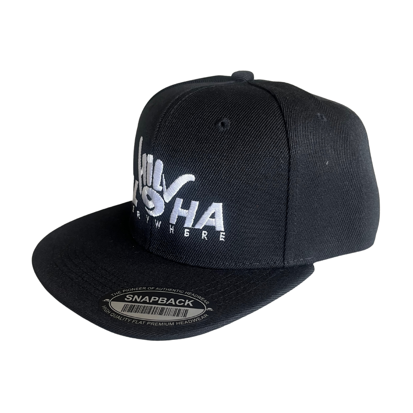 HILV9 Aloha Everywhere Snapback Black and White Hat