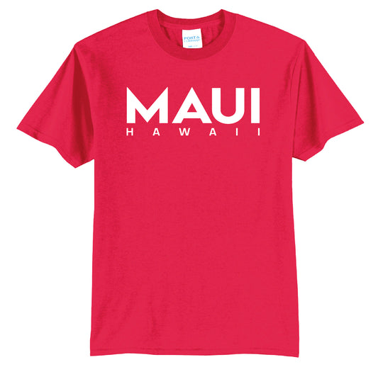 HILV9 Maui Hawaii Red and White Shirt