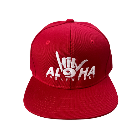 HILV9 Aloha Everywhere Snapback Red and White Hat