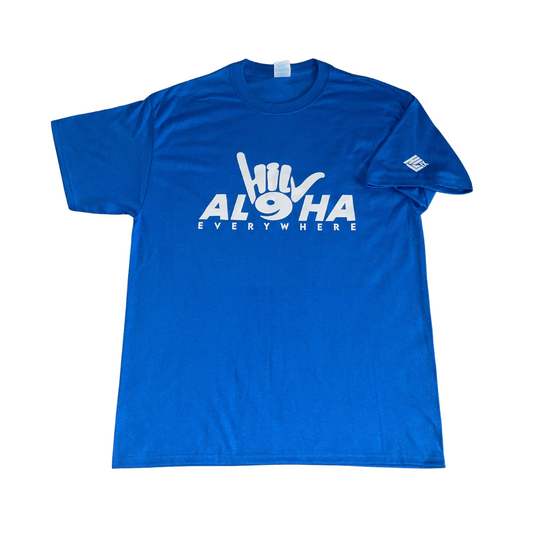 HILV9 Aloha Everywhere Royal Blue and White Shirt