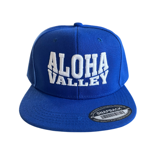 HILV9 Aloha Valley Royal Blue and White Snapback Hat