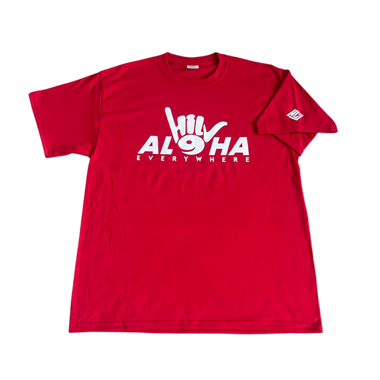 HILV9 Aloha Everywhere Red and White Shirt