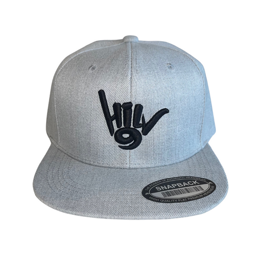 HILV9 Shaka Snapback Light Heather Grey and Black Hat